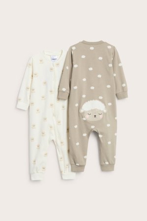 Kappahl | Pyjamas i 2-pk. med lam | Offwhite