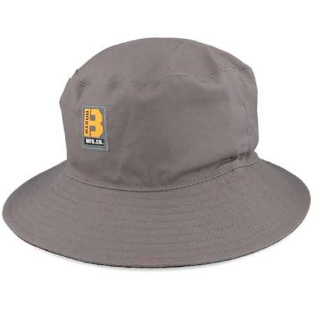 Brixton - Grey bucket Kapelusz - Builders Reversible Grey Bucket @ Hatstore