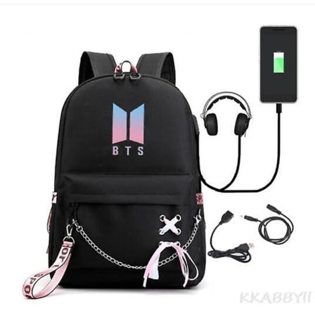 Kpop Grupper Rygsæk USB Opladning Vandtæt Business Skoletaske Teenagere Laptop Rejse Rygsæk Mochila Skoletaske