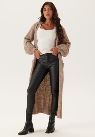 BUBBLEROOM High Waist Slim Coated Jeans Klær