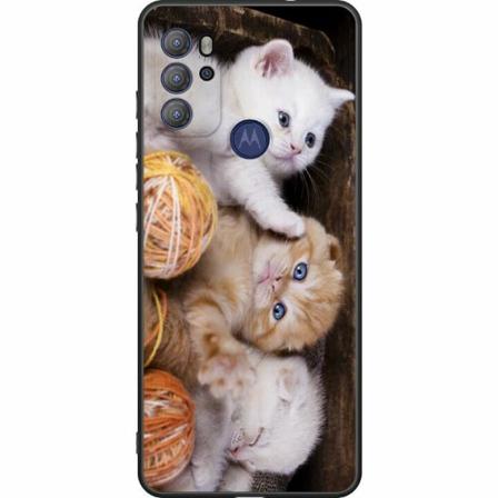 Motorola Moto G60s Svart Skal Katter