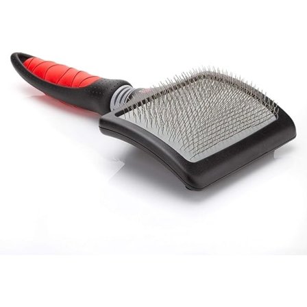 IC Total längd 19 cm, kammens längd 12 cm, bredd 9 cm, mycket stor kardborste för hundar