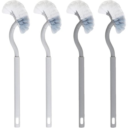 4 stk. Buede Toiletbørster Dobbeltsidet Rengøring Toiletbørste Længere Håndtag Toiletbørster Dekontamination Rengøring Bund Toiletbørste