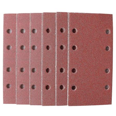 10 kpl hiomalevyä, 40/100 karkeutta tarranauhahiomakoneen tyynyt 8 reikää hiomapaperi (18,5 x 9,3 cm) karkeus 40