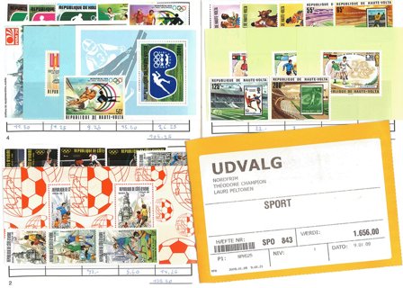 Hele verden - Udvalgshæfte med 160 forskellige frimærker - Postfrisk