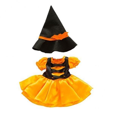 segolike 4 stycken handgjorda halloween kostymer 18 tum amerikansk docka klänning hatt jack o'lantern klänning