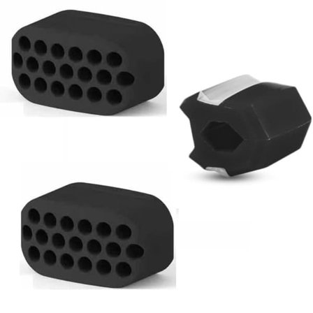 [NT] Jawline kjevetrener silikon 3-pakning, Forsterker kjevebenet og forbedrer ansiktskonturen