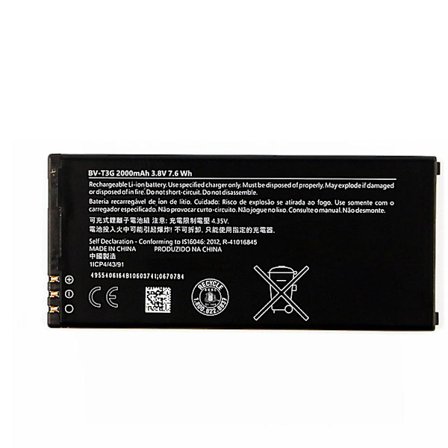 Bv-t3g Batteri 2000mah Kompatibel med Nokia Microsoft Lumia 650 Rm-1154 Bvt3g Mobiltelefonbatterier