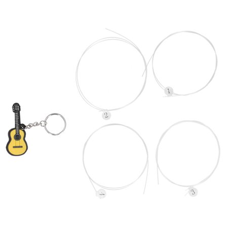 4 kpl Jouset Maitomainen Kielisoittimen Varaosat Kitaralle Ukulele Yleismallinen Maitomainen Hiilikuitujousisetti