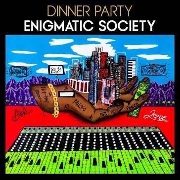 Enigmatic society (white splatter on bla DINNER PARTY