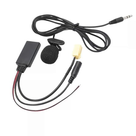 AUX Bluetooth Kabeladapter för Bil Bluetooth 50 med Mikrofonadapter AUX Bluetooth Handsfree för Fiat 500/Grande Punto