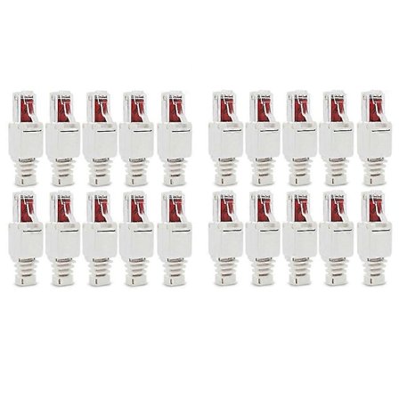 20 X Nettverksplugg Verktøyfri Rj45 Cat6 Lan Utp Kabelplugg Uten Verktøy Cat5 Cat7 Installasjonskabel