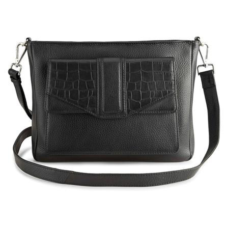 Markberg Crossbody BridgetMBG Calm Croc Sort, Dame Skuldertasker, Størrelse: ONE Size
