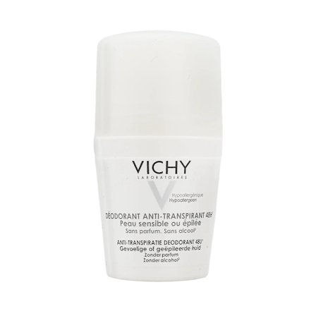 Vichy Deodorant Anti-Perspirant 48H roll-on for sensitive or epilated skin 2x50 ml