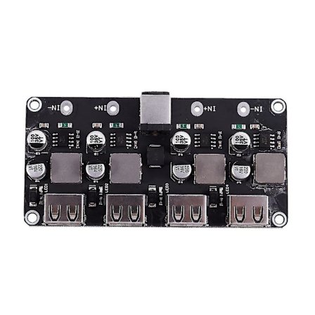 4-kanavainen USB Qc3.0 Qc2.0 DC-DC-alennusmuunnin latausmoduuli 6-32v 9v 12v 24v nopeaan pikalataukseen