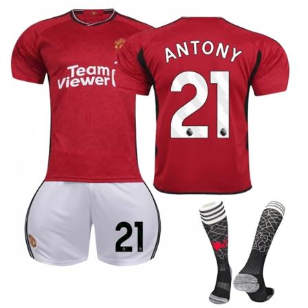 23-24 Manchester United hjemme Fotball Barnedrakt nr. 21 Antony - Perfekt 26