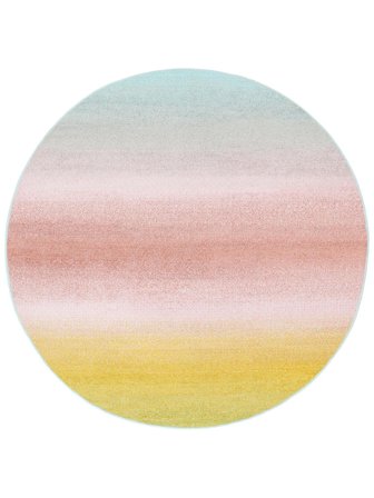 Rainbow Mist Tapis D’intérieur/Extérieur Lavable Ø 150 Petit Multicolore Abstrait Rond