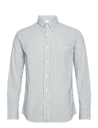 Slhreg-Reil Shirt Ls Seersucker Green Selected Homme