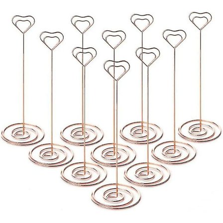 10 st 8,6 tum Höga Namnskortshållare Bordnummerställ Bordskortshållare Bordsbildhållare Trådfotohållare