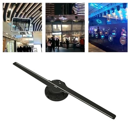 3D Hologramfläkt LED-reklamdisplayfläkt för affärsbutiksskyltar Barfestreklamdisplay 100‐240VEU-kontakt
