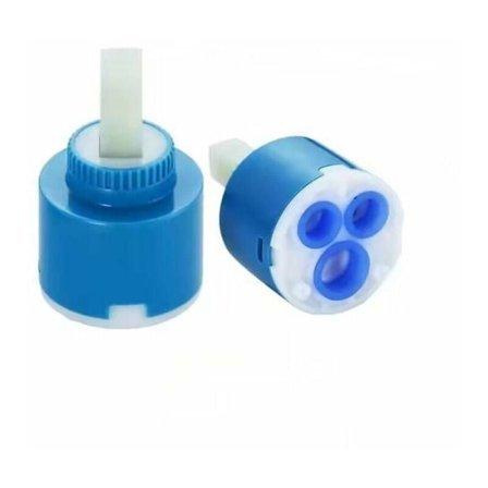 Keramisk Blandingskartusche Blandingsarmatur Kartusche Keramisk Kartusche til Badeværelse eller Køkken Blandingsbatteri (Blå 2 Styk 40mm)LO-Ron