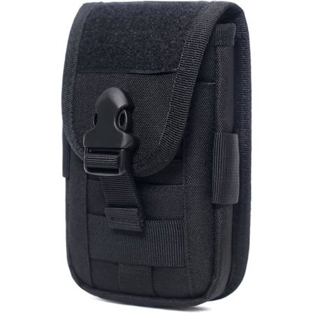 Taktinen matkapuhelinpussi EDC vyötärölaukku kaksikerroksinen pidike MOLLE-järjestelmällä vyökiinnitykseen metsästykseen ja retkeilyyn