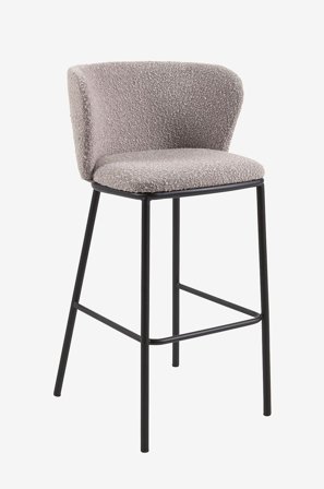 Kave Home - Barstol Ciselia, 2 -pak - Grå - Barstole & -taburetter - Fra Homeroom