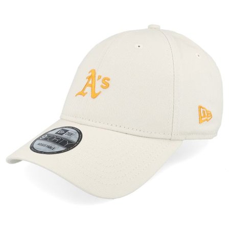 New Era - MLB Beige adjustable Keps - Oakland Athletics Washed 9FORTY Stone Adjustable @ Hatstore