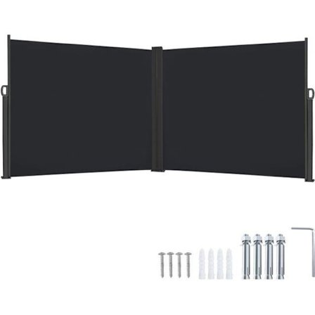 Fällbar Sidobord - UISEBRT - 160 x 600cm - Antracit - UV-skydd - Väderbeständig