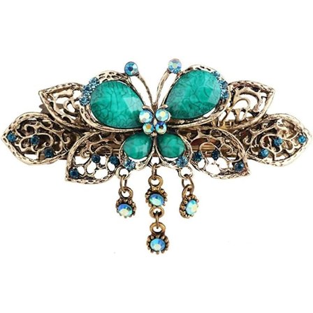 Hiuspidikkeet naisille, Vintage Butterfly Style Barrettes, Metal Spring Vintage Butterfly Hair Clips, Lahja naisille, vaimolle tai tyttöystävälle