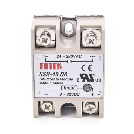 Industriel Solid State Relæ Ssr 40a Med Beskyttelsesflag Ssr-40da 40a Dc Styring Ac (FMY)