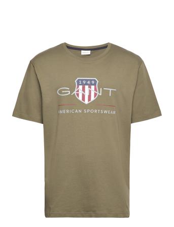 GANT Reg Archive Shield Ss T-Shirt Khaki Green