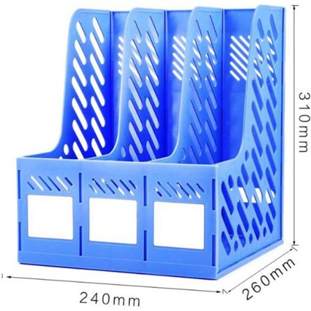 Stående organizer, tidningsmapphållare med 3 stora fack