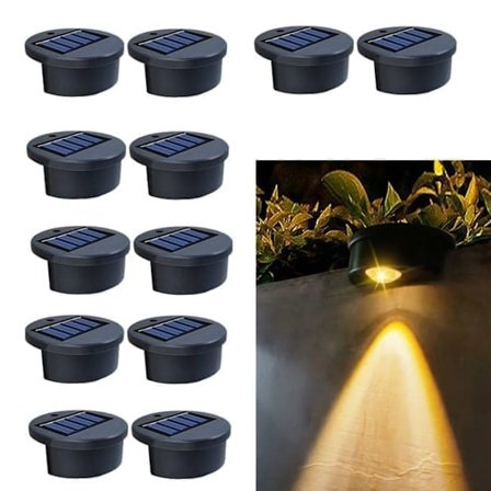 4/8/12/16/20-pakning solcellelamper utendørs – Vanntette LED-lys for trapp og bassengkant
