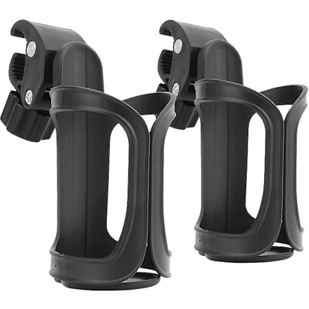 2 kpl Juomatelineitä Lastenvaunuihin, 360 astetta Kääntyvä Pullonkahvi Teline, Polkupyörän Pulloteline