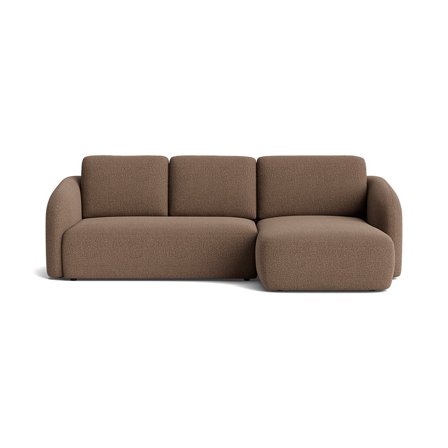 Savona Chaiselongue-Schlafsofa, rechts | Stauraum, Nordic Braun, modernes Design, Schlaffunktion, Bonell-Federung, Bettkasten, 94cm Höhe