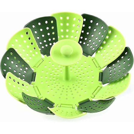 Kokoontaitettava höyrytyskori, vihanneshöyrytyskori, sopii höyrytyskoriin, keittiövälineet, höyrystin sisäänvedettävällä kahvalla, kokoontaitettava 