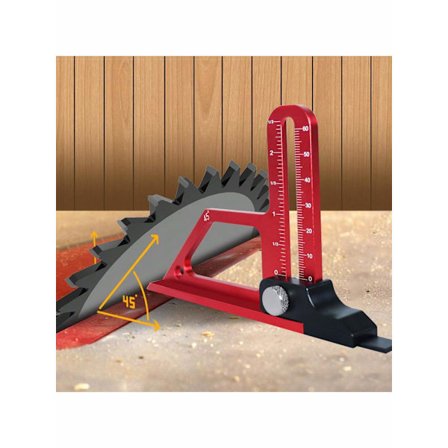 Træbearbejdningshøjde måler, 0-60 mm præcisionsdybdemåler til bordsave og fræsere