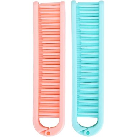 2 kpl Muovinen Kannettava Kokoontaitettava Hiusharja ja Kampa, Matka Hiusharja Kompakti Taskukampa Sopii Tytöille Satunnainen väri