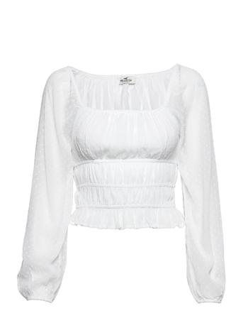 Hco. Girls Wovens Bluse Langærmet Hvid Hollister