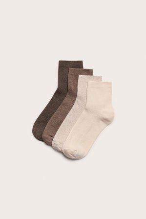 Kappahl | 4-pk. sokker | Melert beige