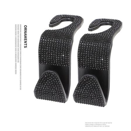 2 kpl autoajoneuvon takaistuimen niskatuen koukut ripustin Säilytys kukkaroa varten Black