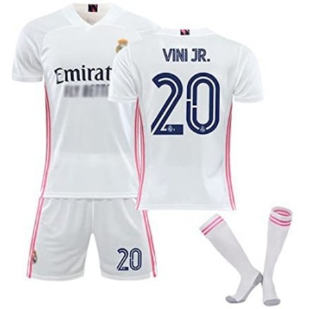 20-21 Real Madrids nya kit Barn Vuxen Fotbollströja Träningsset No.20 VINIJR No.20 VINIJR No.20 VINIJR-FF- No.20 VINIJR XXL