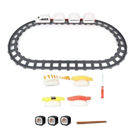 Sushitog Roterende bordleke for barn Interessante festspill Leker Gave til jul Tre seksjoner drakt