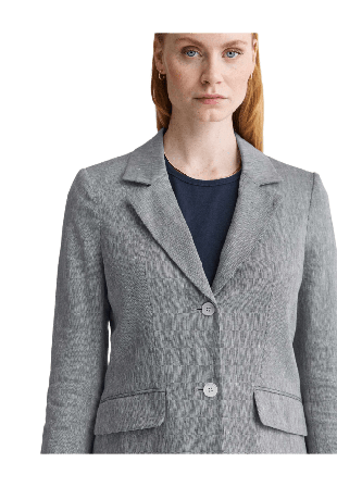 Newhouse Gemma Linen Blazer Kavajer Dam Blå 40