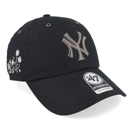 47 Brand - MLB Nero unconstructed Cappellino - New York Yankees Petal Side Clean Up Black Dad Cap @ Hatstore