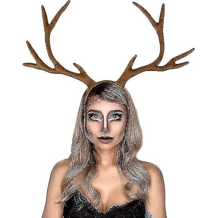 Jul Hjort Horn Huvudband Justerbar Ren Horn Älg Cosplay Chumian