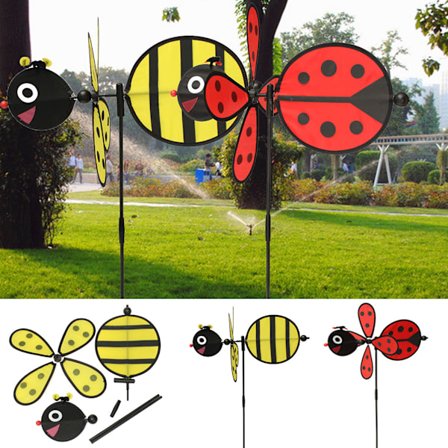 Bumble Bee / Marihøne Vindmølle Whirligig Vindspinner Hjem Hage Dekor