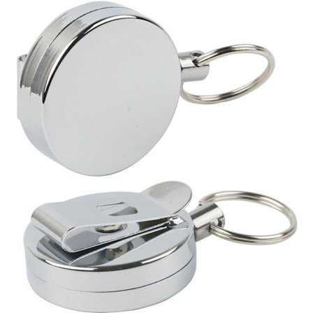 2 stk. Retrekkbar fiskeline Line Cutters Nøkkelring Karabinkroker Nøkkelringkjeder med 60 cm snor og 2,5 cm splittring