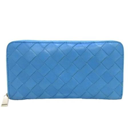 Bottega Veneta Vintage, Pre-owned Leather wallets Blauw, Dames, Maat:ONE Size